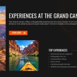 Grand Canyon Experiences - activities slide with hiker photo and bullet list