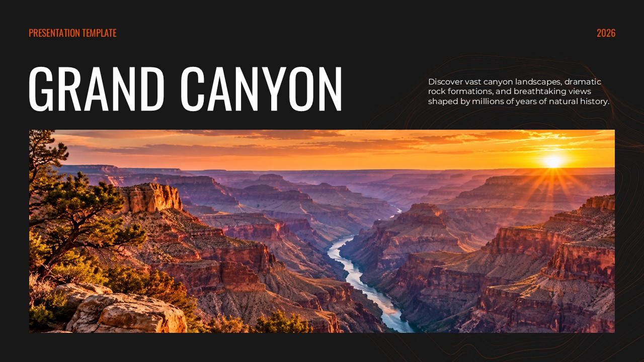 Grand Canyon Google Slides Template - 11-slide travel presentation preview