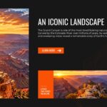 Grand Canyon Iconic Landscape - intro slide with hiker photo and overview text
