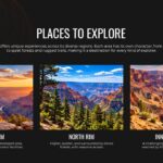 Grand Canyon Places to Explore - three-column location card grid slide