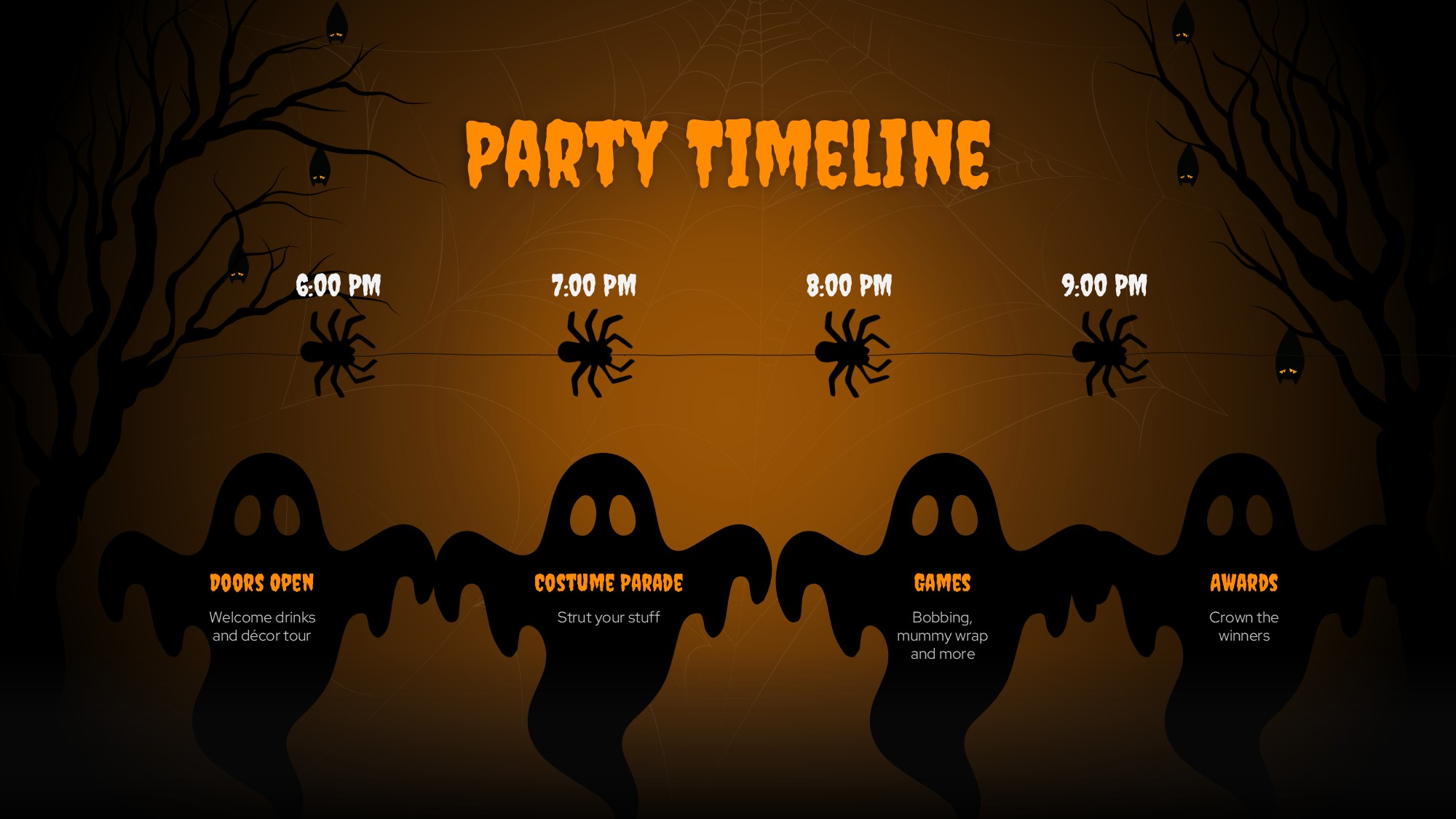 Halloween Party Invitation Template | Party Invites PPT & Canva