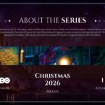 Harry Potter Story Synopsis Template - three-column slide covering Discovery, Hogwarts, and The Stone with a Great Hall center image