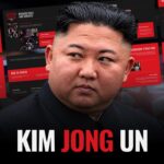 Kim Jong Un Template - Dark promotional thumbnail with slide previews and bold red-white title design
