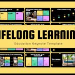Lifelong Learning Template - Full deck preview with colorful educational slides for keynotes