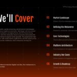 Metaverse VR Technology Template - market landscape slide to present key VR industry stats and KPIs