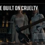 Monster Lizzie Borden Premise Overview Template - Key true crime stats and synopsis slide anchored by a dramatic axe prop