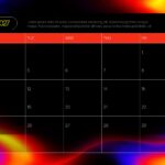 January 2027 Calendar Template - Bold dark-mode slide to plan and present monthly schedules