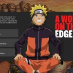 Naruto Shadow Rising - villain reveal slide with dark fiery background