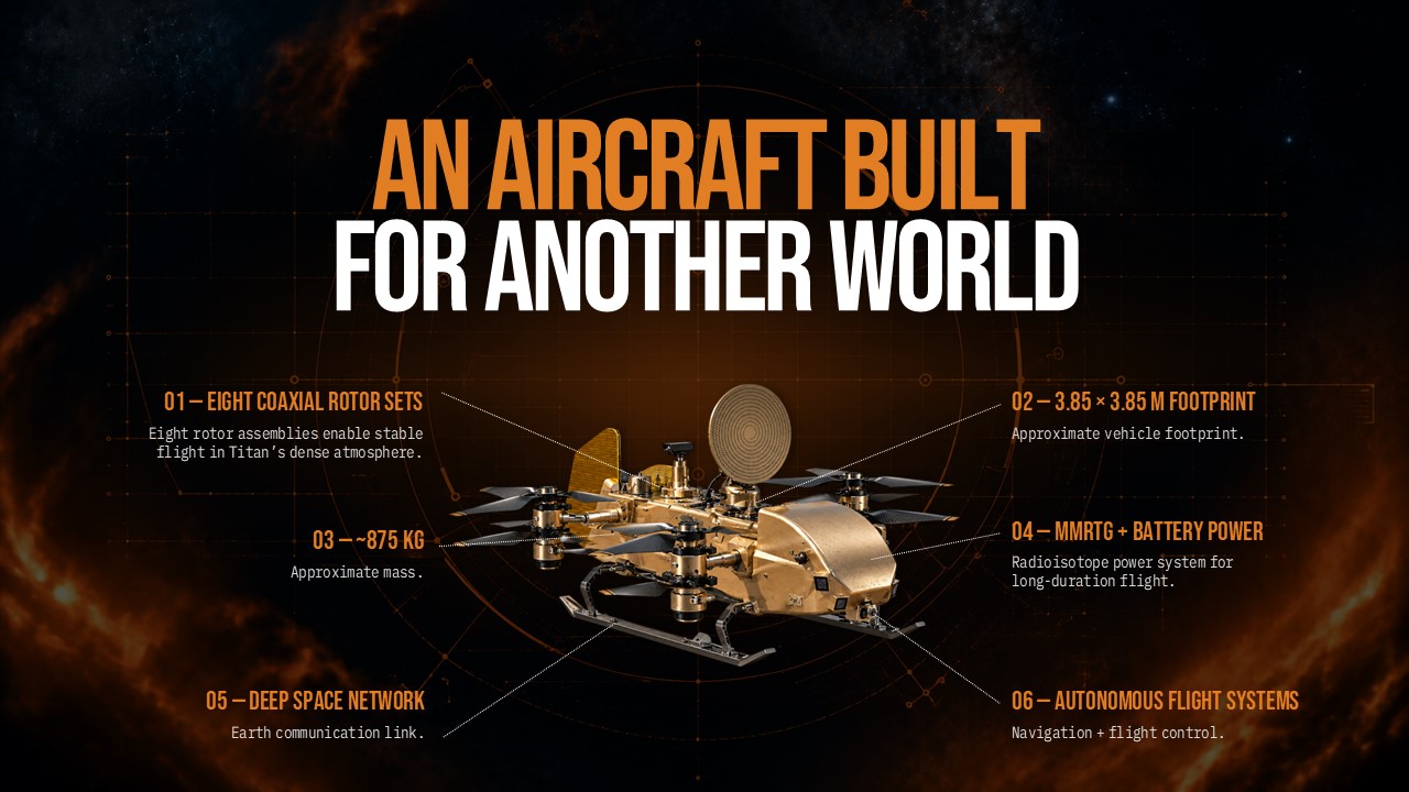 Earth to Titan Timeline - 8-phase mission journey slide