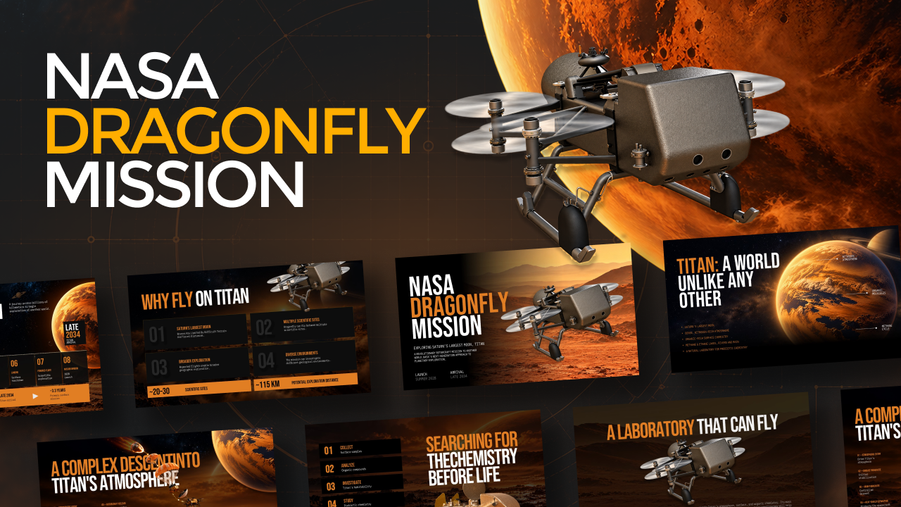 NASA Dragonfly Mission Template - Cinematic cover slide