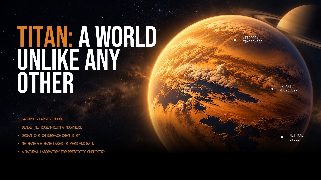Why Fly on Titan - Four-card rationale slide with KPI stats