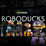 Nvidia Roboducks Template - Cover slide to introduce your AI robotics presentation with bold visuals