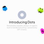 OpenAI Dots Product Overview Template - Navigation bar with pill buttons above a detailed long-form product description text block