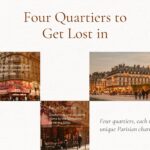 Paris Template - Four-panel food culture grid with boulangerie, fromage, café, and pâtisserie photos