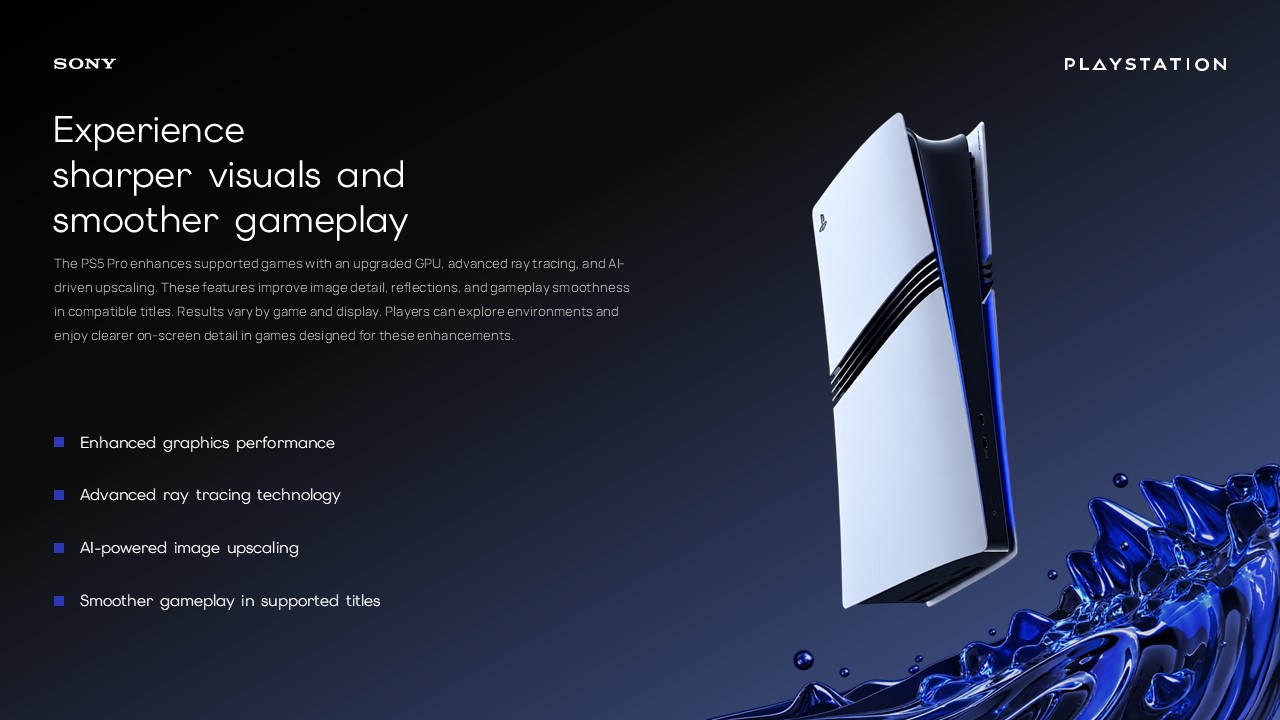 PS5 Pro Enhanced Graphics Performance - Feature overview slide