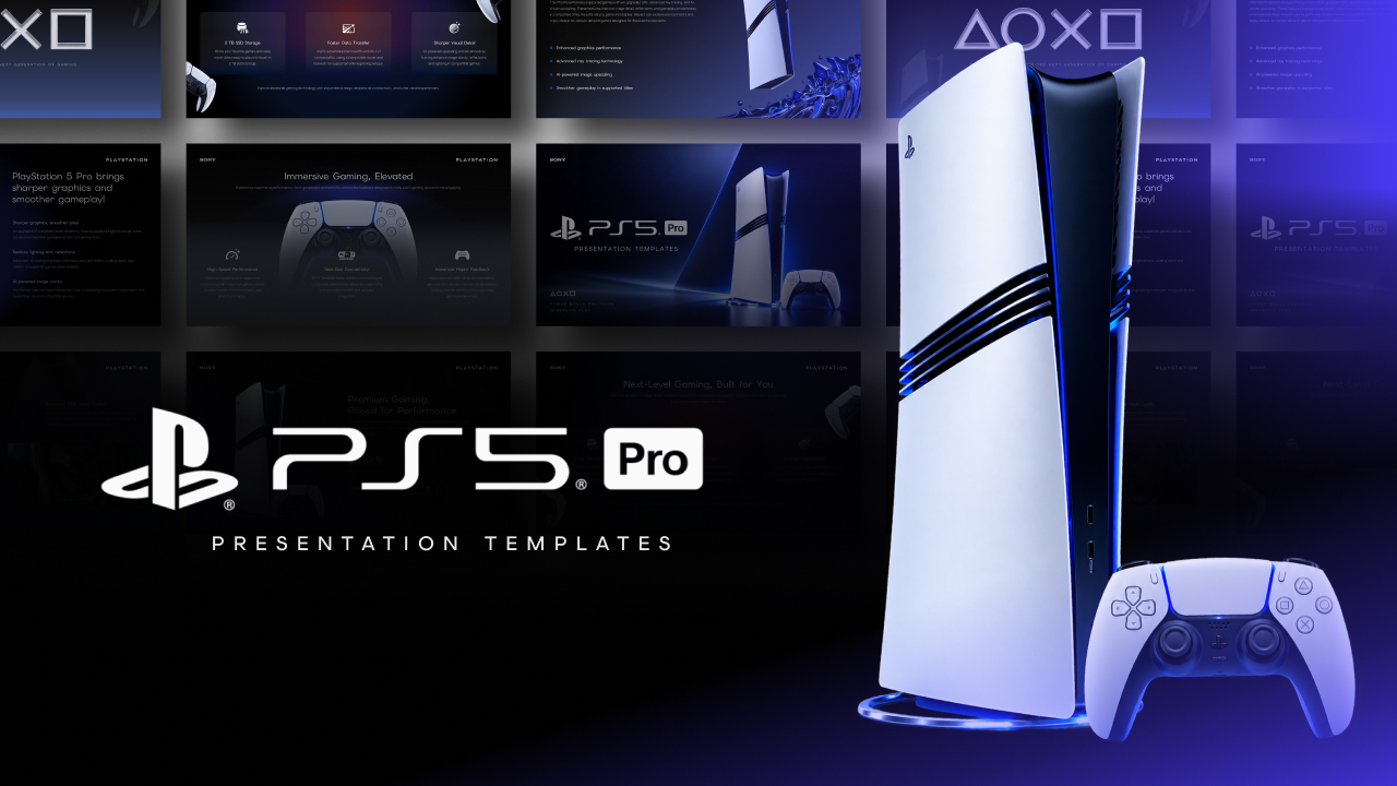 PlayStation 5 Pro Google Slides PowerPoint Template preview