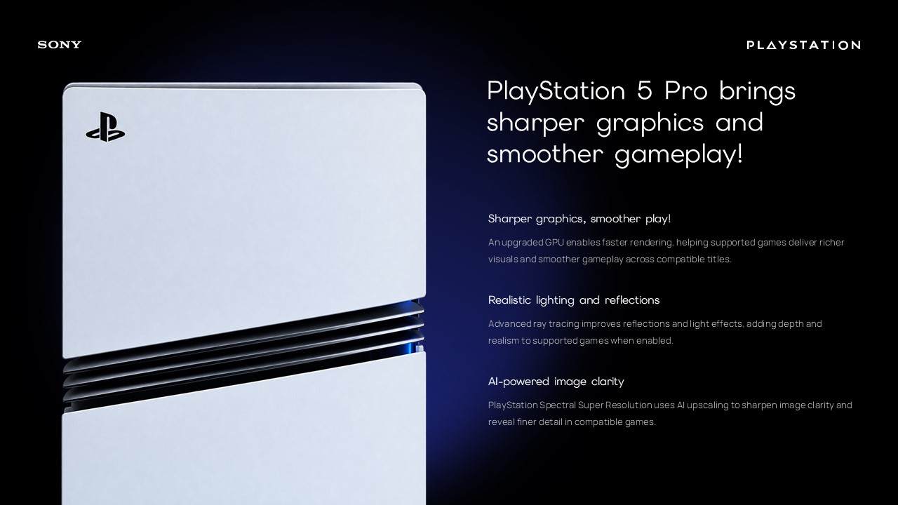 PS5 Pro Sharper Graphics Ray Tracing - Feature detail slide