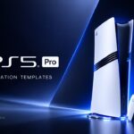 PlayStation 5 Pro Template - Hero cover slide with console