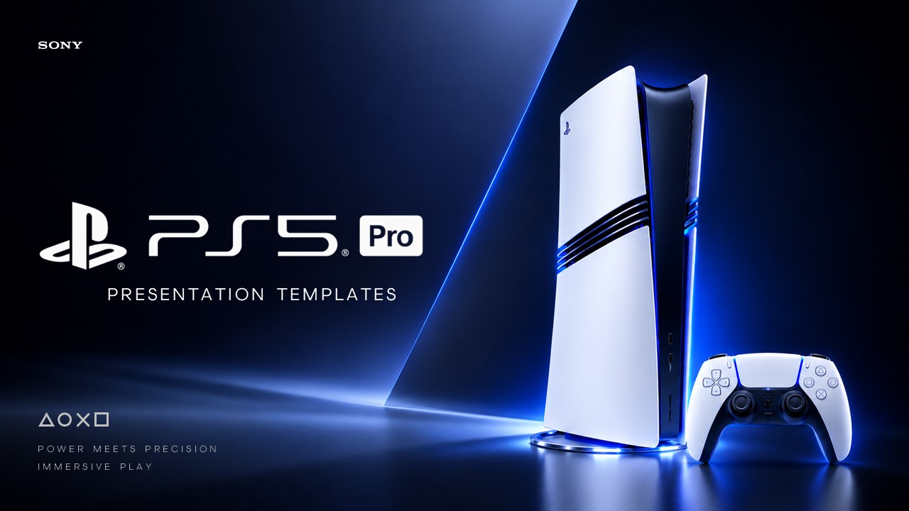 PlayStation 5 Pro Template - Hero cover slide with console