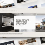 Real Estate Portfolio Overview Template - multi-slide preview with luxury interior and exterior photography