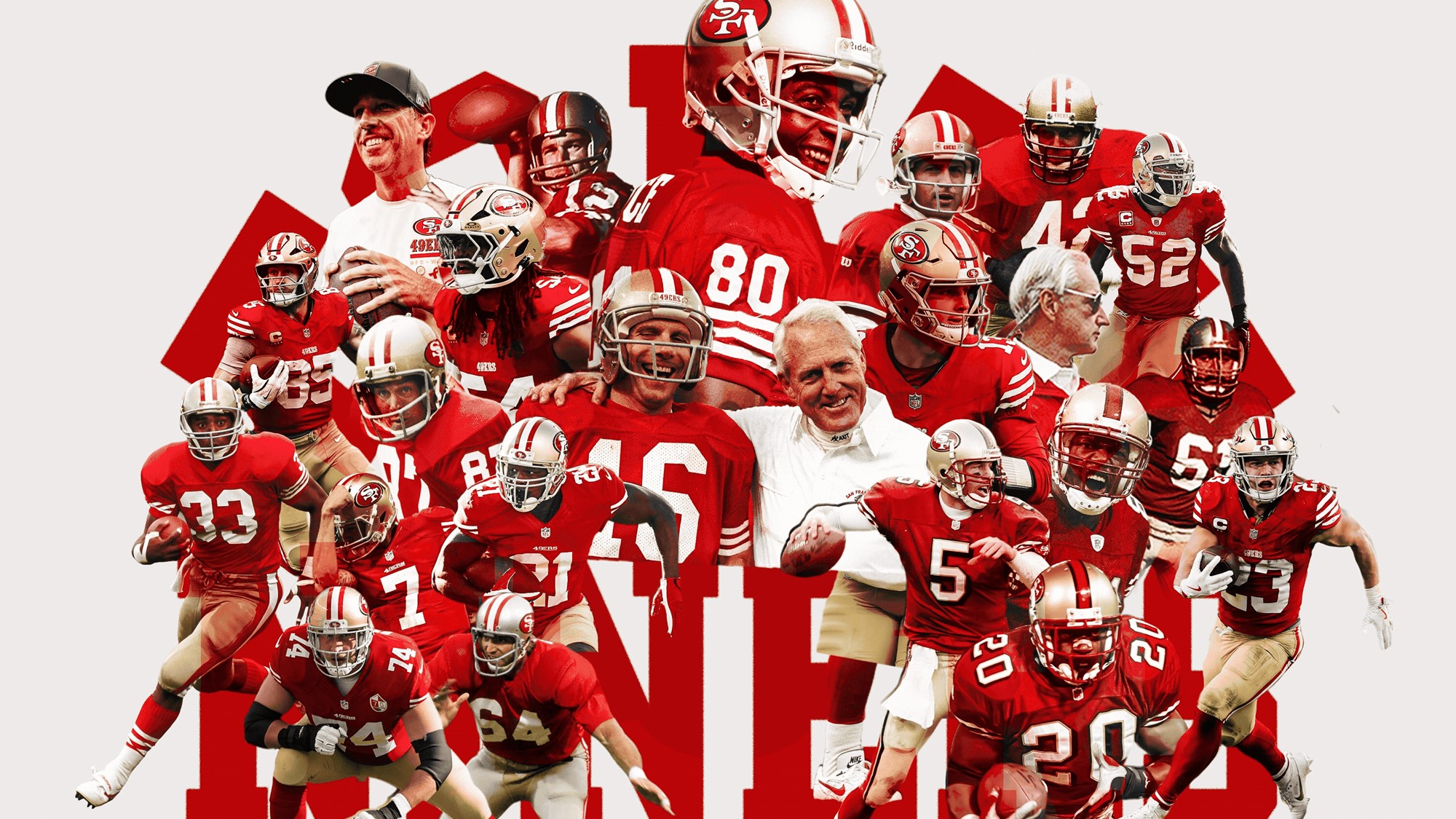 San Francisco 49ers Template - franchise legends legacy collage slide
