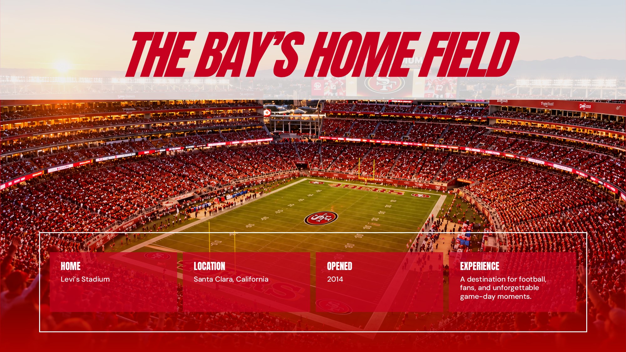 San Francisco 49ers Template - Levi's Stadium venue info slide