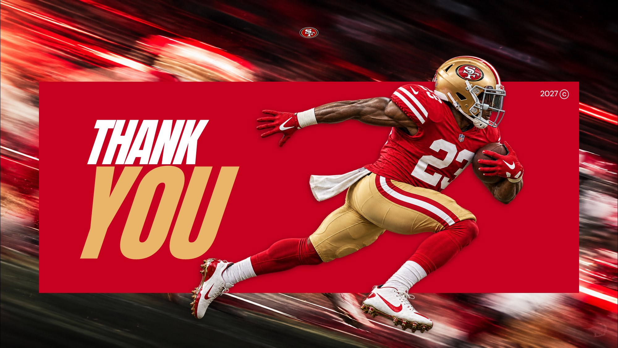 San Francisco 49ers Template - Thank You closing slide