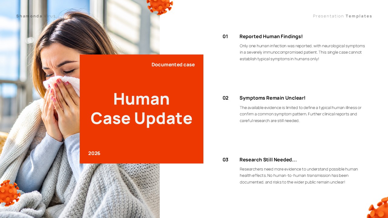 Shamonda Virus Template - human case update epidemiology slide