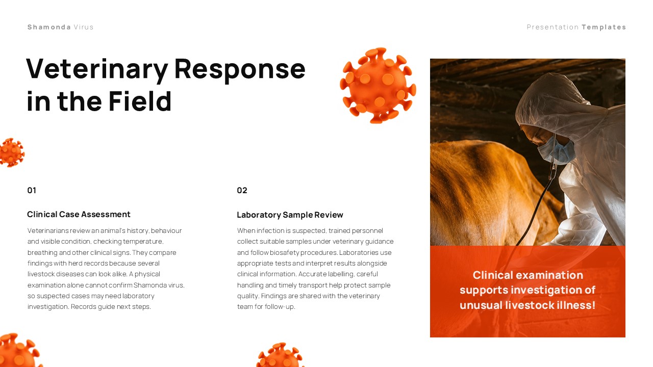 Shamonda Virus Template - veterinary field response protocol slide