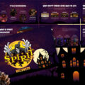 Spirit Halloween Template - Cover slide with haunted house