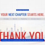 US Immigration Thank You Slide - bold closing headline with oversized red decorative typography