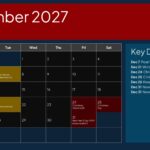 USA Calendar December 2027 - Christmas, Kwanzaa, year-end holidays
