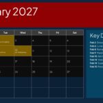 USA Calendar February 2027 - Black History Month
