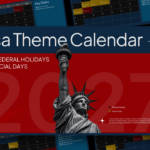 USA Theme Calendar Google Slides & PowerPoint Template preview
