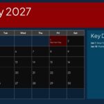 USA Calendar January 2027 - New Year's Day, MLK Day