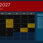 USA Calendar March 2027 - Women's History Month, Easter