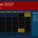 USA Calendar October 2027 - Indigenous Peoples' Day, Halloween